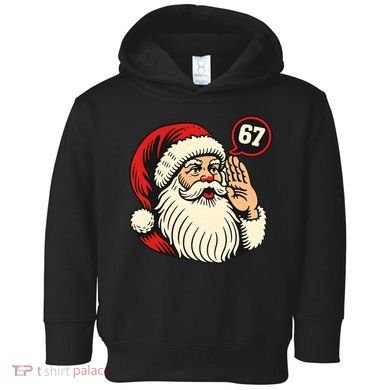 67 Christmas Six Seven Meme Brainrot Santa Claus Toddler Hoodie