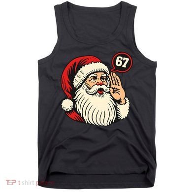 67 Christmas Six Seven Meme Brainrot Santa Claus Tank Top
