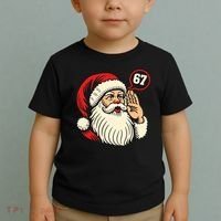 67 Christmas Six Seven Meme Brainrot Santa Claus Toddler T-Shirt thumb 2