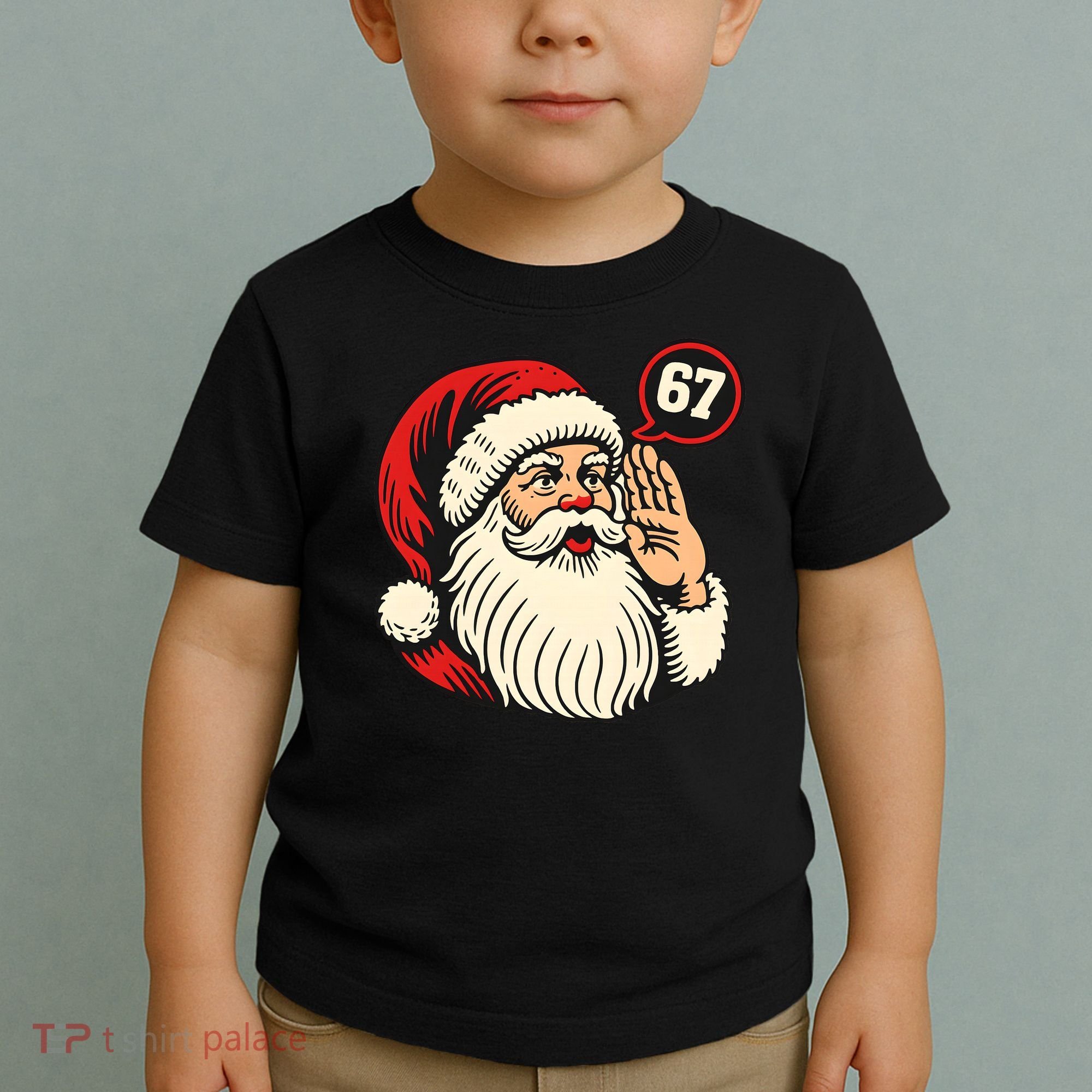 67 Christmas Six Seven Meme Brainrot Santa Claus Toddler T-Shirt