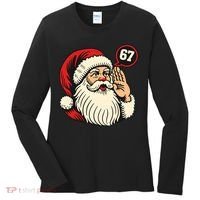 67 Christmas Six Seven Meme Brainrot Santa Claus Women's Long Sleeve Shirt thumb 0