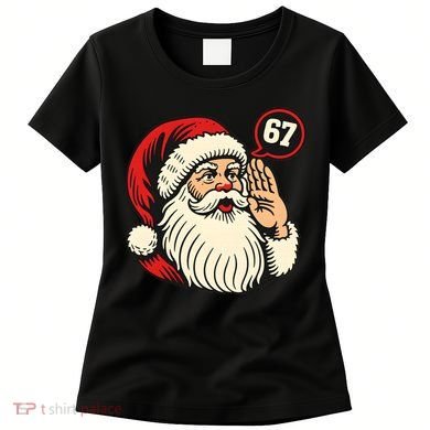 67 Christmas Six Seven Meme Brainrot Santa Claus Women's T-Shirt