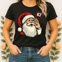 67 Christmas Six Seven Meme Brainrot Santa Claus Women's T-Shirt thumb 2