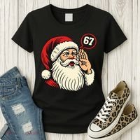 67 Christmas Six Seven Meme Brainrot Santa Claus Women's T-Shirt thumb 3