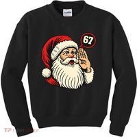 67 Christmas Six Seven Meme Brainrot Santa Claus Kids Sweatshirt thumb 0