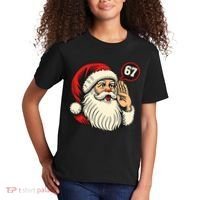 67 Christmas Six Seven Meme Brainrot Santa Claus Kids T-Shirt thumb 2