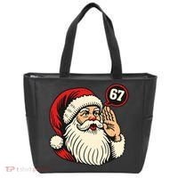 67 Christmas Six Seven Meme Brainrot Santa Claus Tote Bag thumb 0