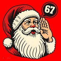 67 Christmas Six Seven Meme Brainrot Santa Claus Santa Hat thumb 1