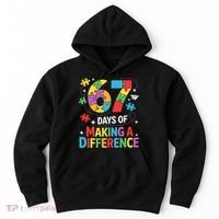 67 Days Of Making A Difference 6-7 Meme Autism Awareness Hoodie thumb 0