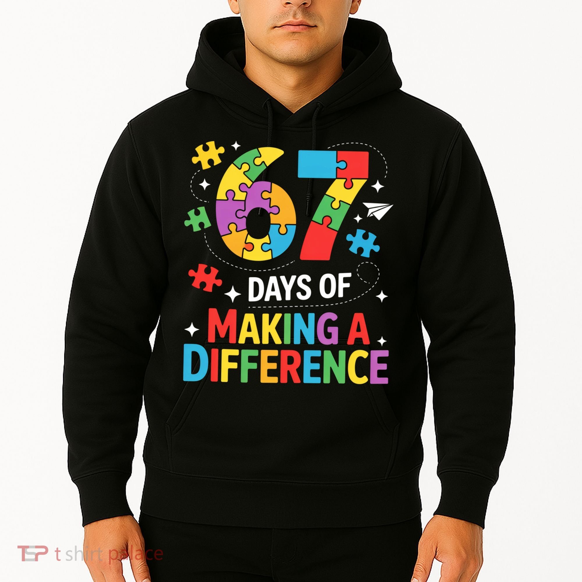67 Days Of Making A Difference 6-7 Meme Autism Awareness Hoodie