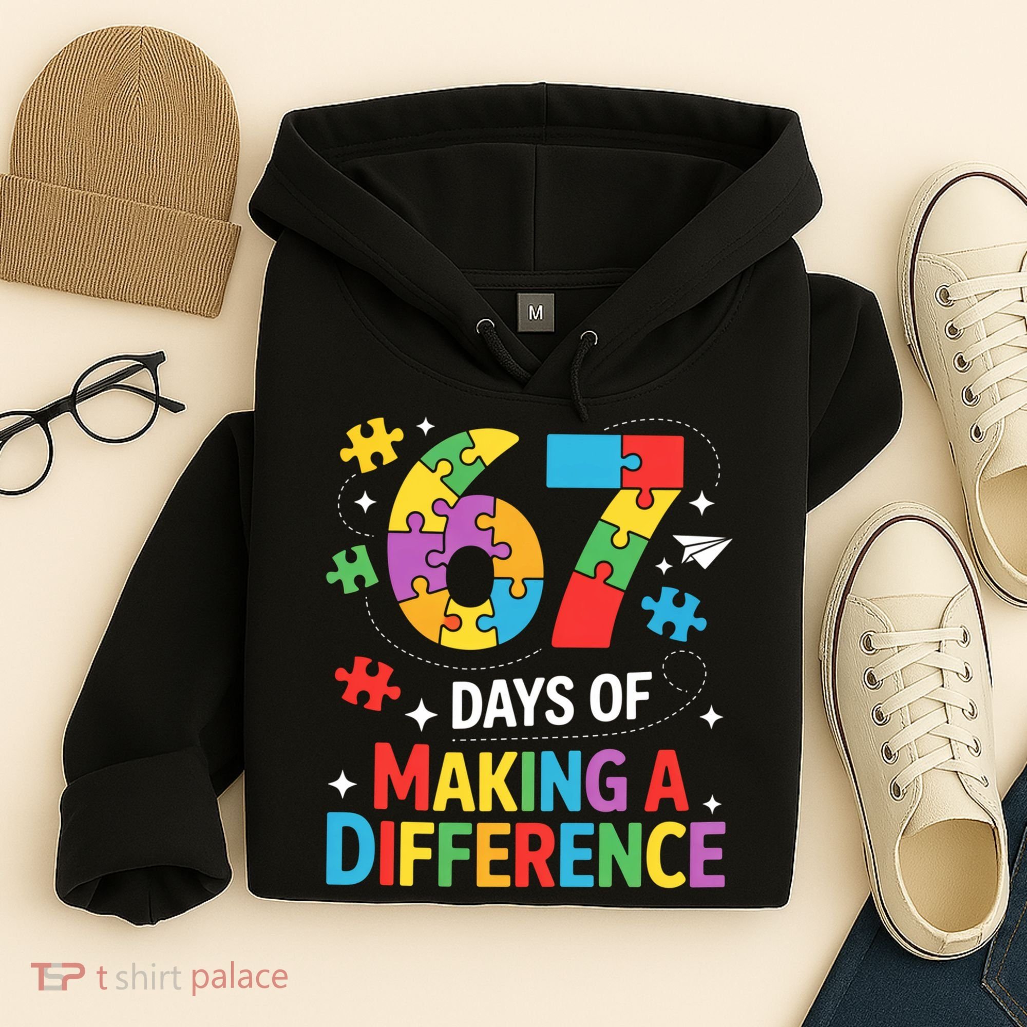 67 Days Of Making A Difference 6-7 Meme Autism Awareness Hoodie