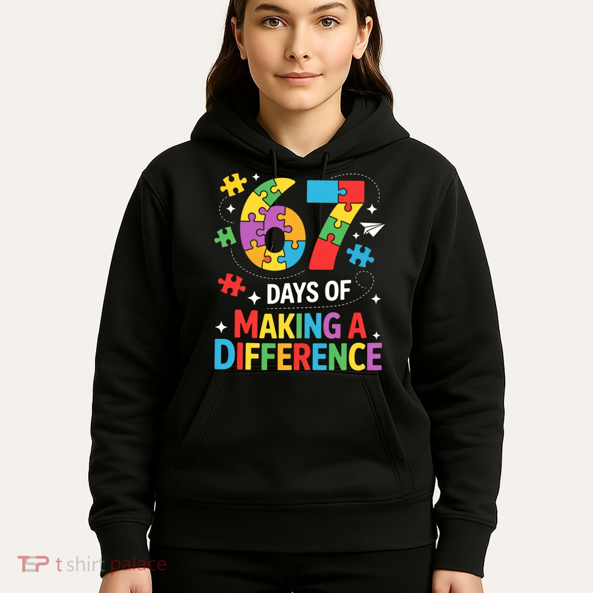 67 Days Of Making A Difference 6-7 Meme Autism Awareness Hoodie