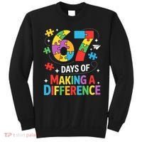 67 Days Of Making A Difference 6-7 Meme Autism Awareness Sweatshirt thumb 0