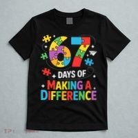 67 Days Of Making A Difference 6-7 Meme Autism Awareness T-Shirt thumb 5