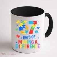67 Days Of Making A Difference 6-7 Meme Autism Awareness Coffee Mug thumb 1