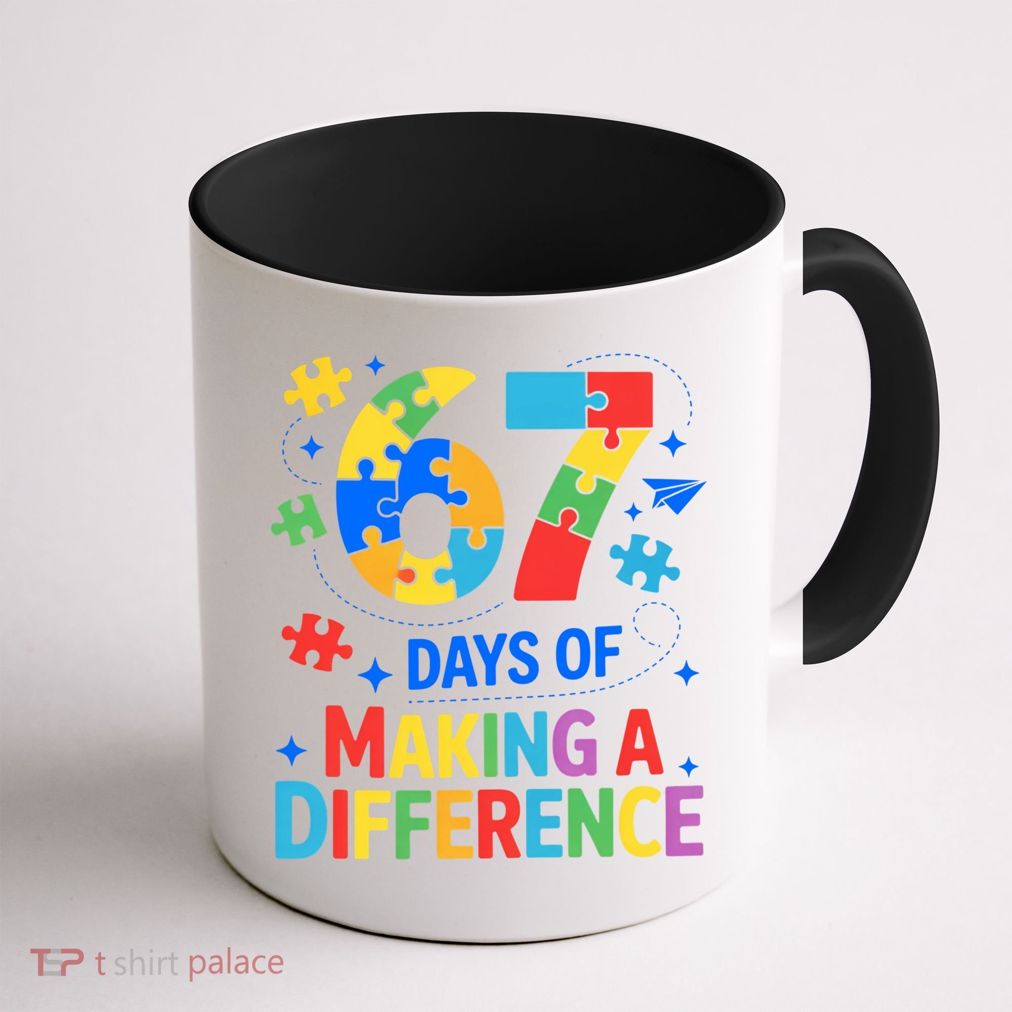 67 Days Of Making A Difference 6-7 Meme Autism Awareness Coffee Mug