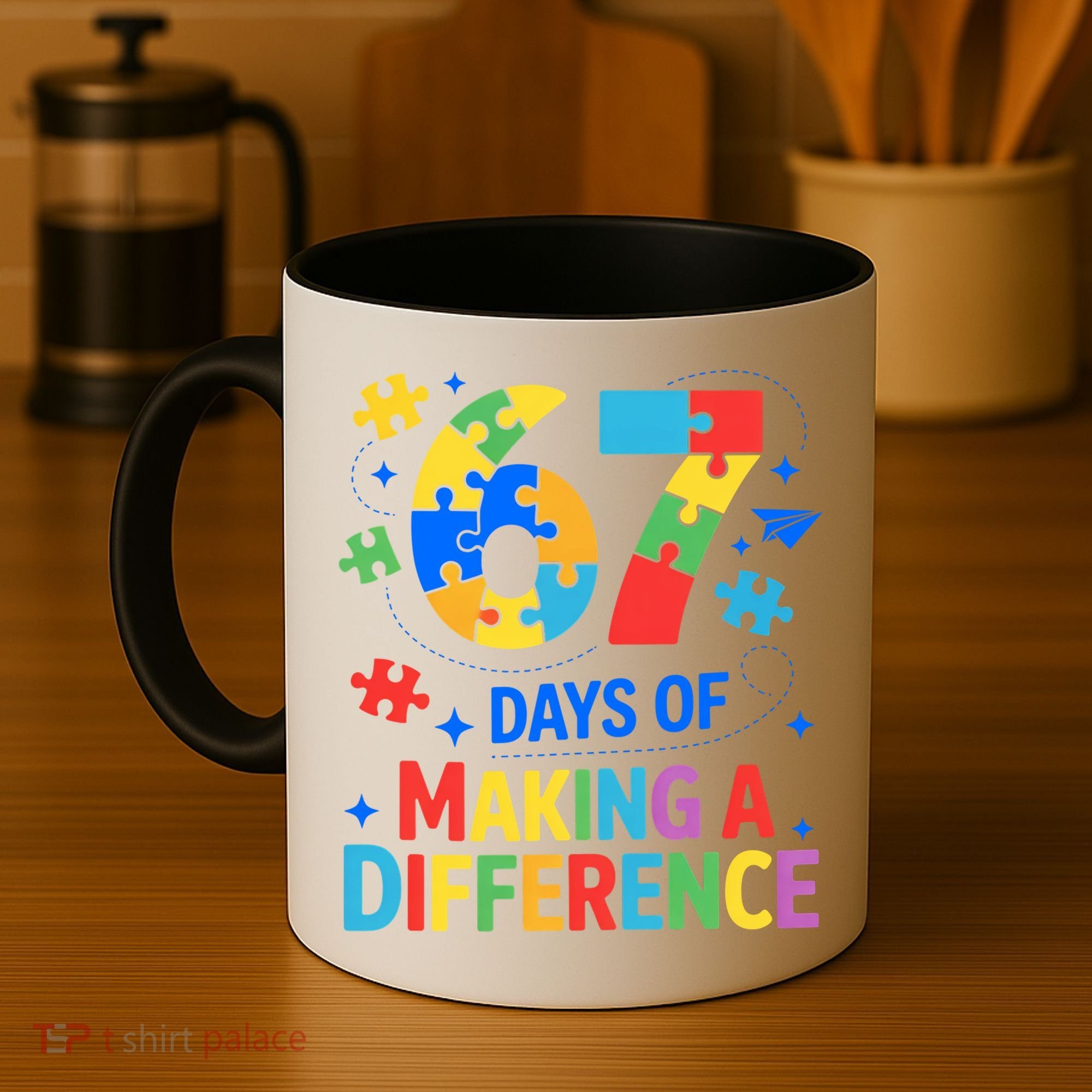 67 Days Of Making A Difference 6-7 Meme Autism Awareness Coffee Mug