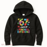 67 Days Of Making A Difference 6-7 Meme Autism Awareness Kids Hoodie thumb 0