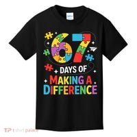 67 Days Of Making A Difference 6-7 Meme Autism Awareness Kids T-Shirt thumb 0