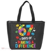67 Days Of Making A Difference 6-7 Meme Autism Awareness Tote Bag thumb 0