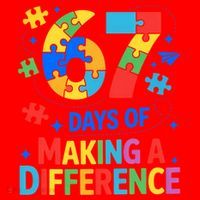 67 Days Of Making A Difference 6-7 Meme Autism Awareness Santa Hat thumb 1