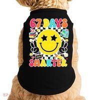 67th Day Of School 67 Days Smarter Students Teacher Doggie Tank thumb 0