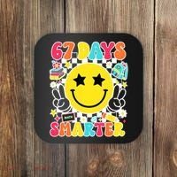 67th Day Of School 67 Days Smarter Students Teacher Coaster thumb 0