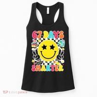 67th Day Of School 67 Days Smarter Students Teacher Women's Tank Top thumb 0