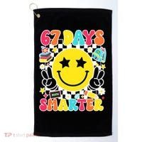 67th Day Of School 67 Days Smarter Students Teacher Golf Towel thumb 0
