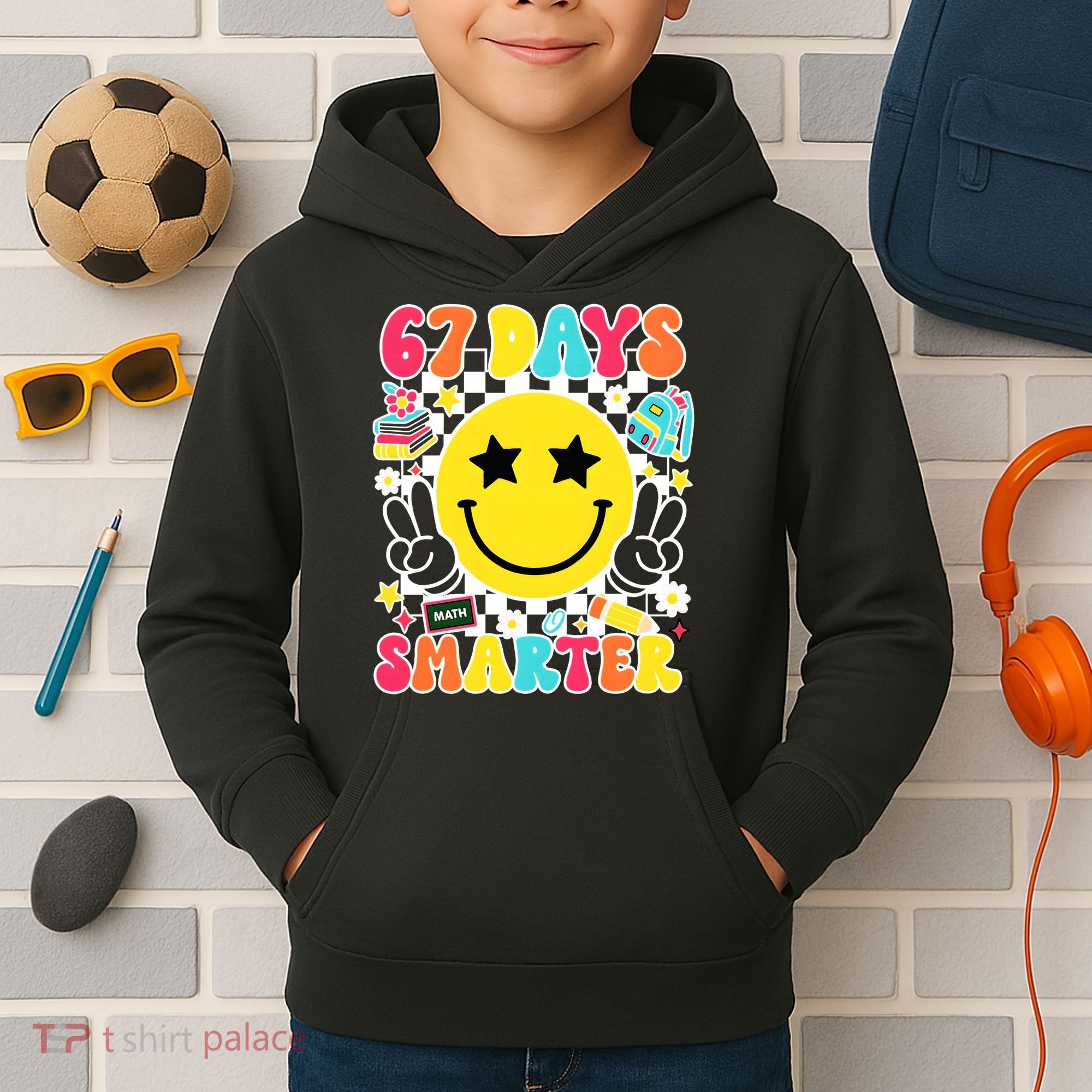 67th Day Of School 67 Days Smarter Students Teacher Kids Hoodie