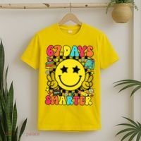 67th Day Of School 67 Days Smarter Students Teacher T-Shirt thumb 2