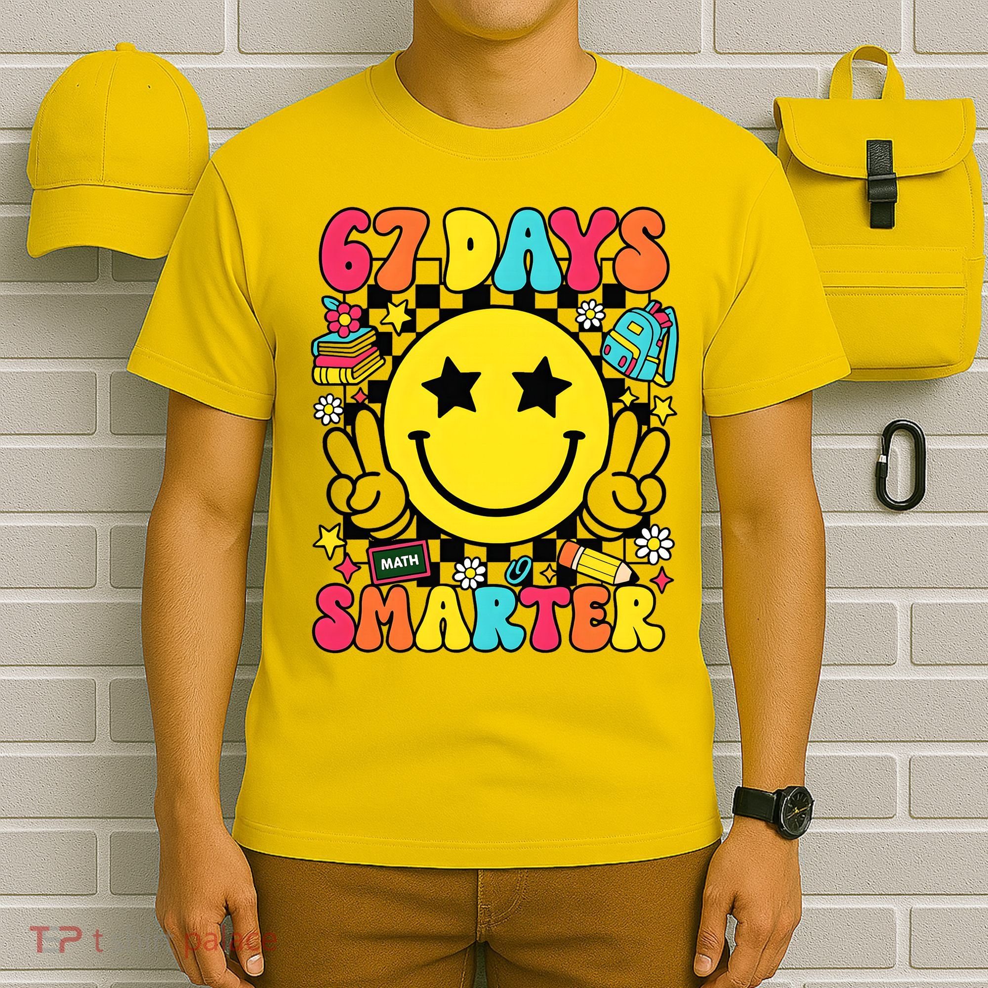 67th Day Of School 67 Days Smarter Students Teacher T-Shirt