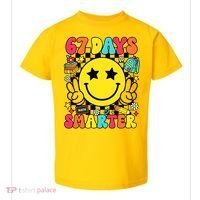 67th Day Of School 67 Days Smarter Students Teacher Toddler T-Shirt thumb 0