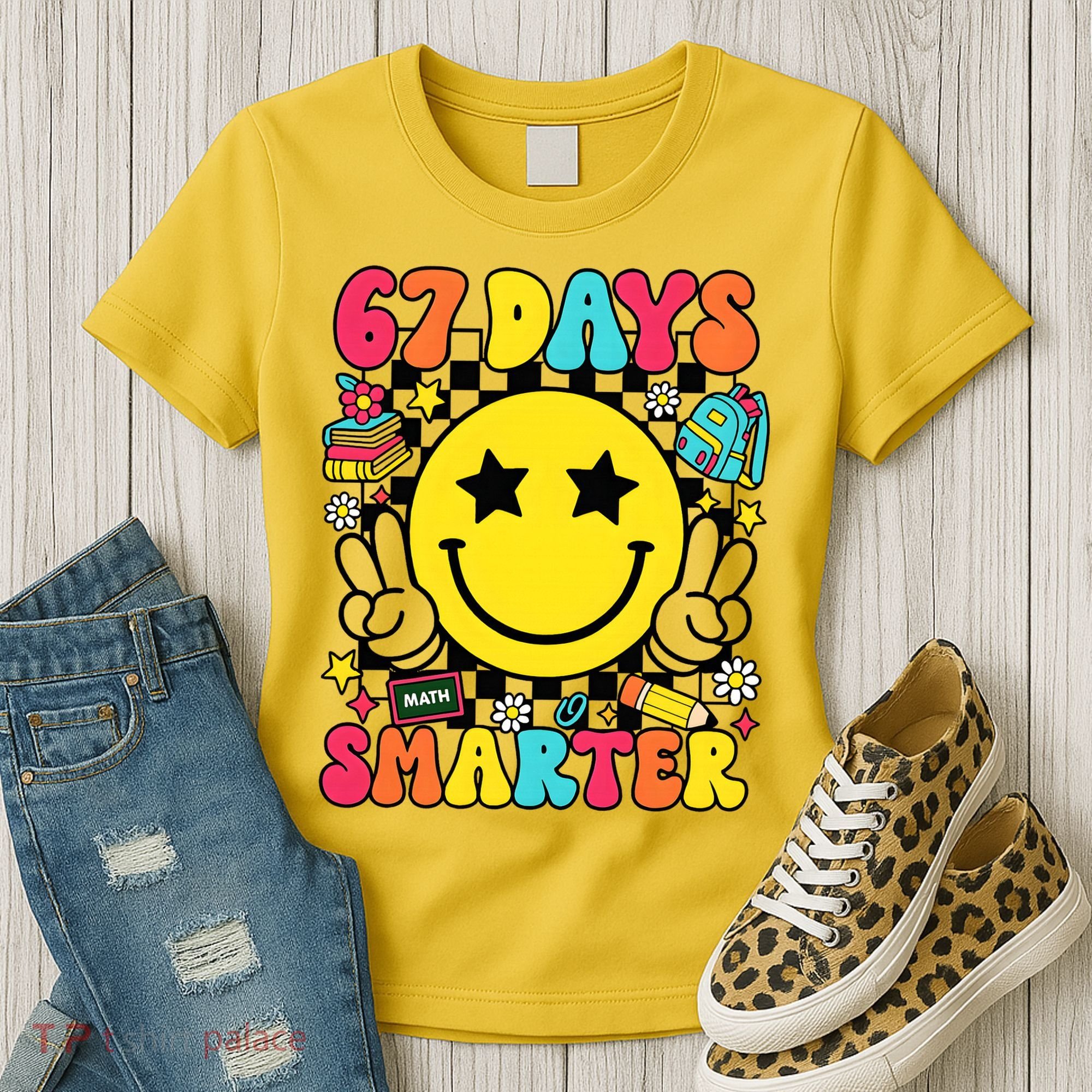67th Day Of School 67 Days Smarter Students Teacher Women's T-Shirt