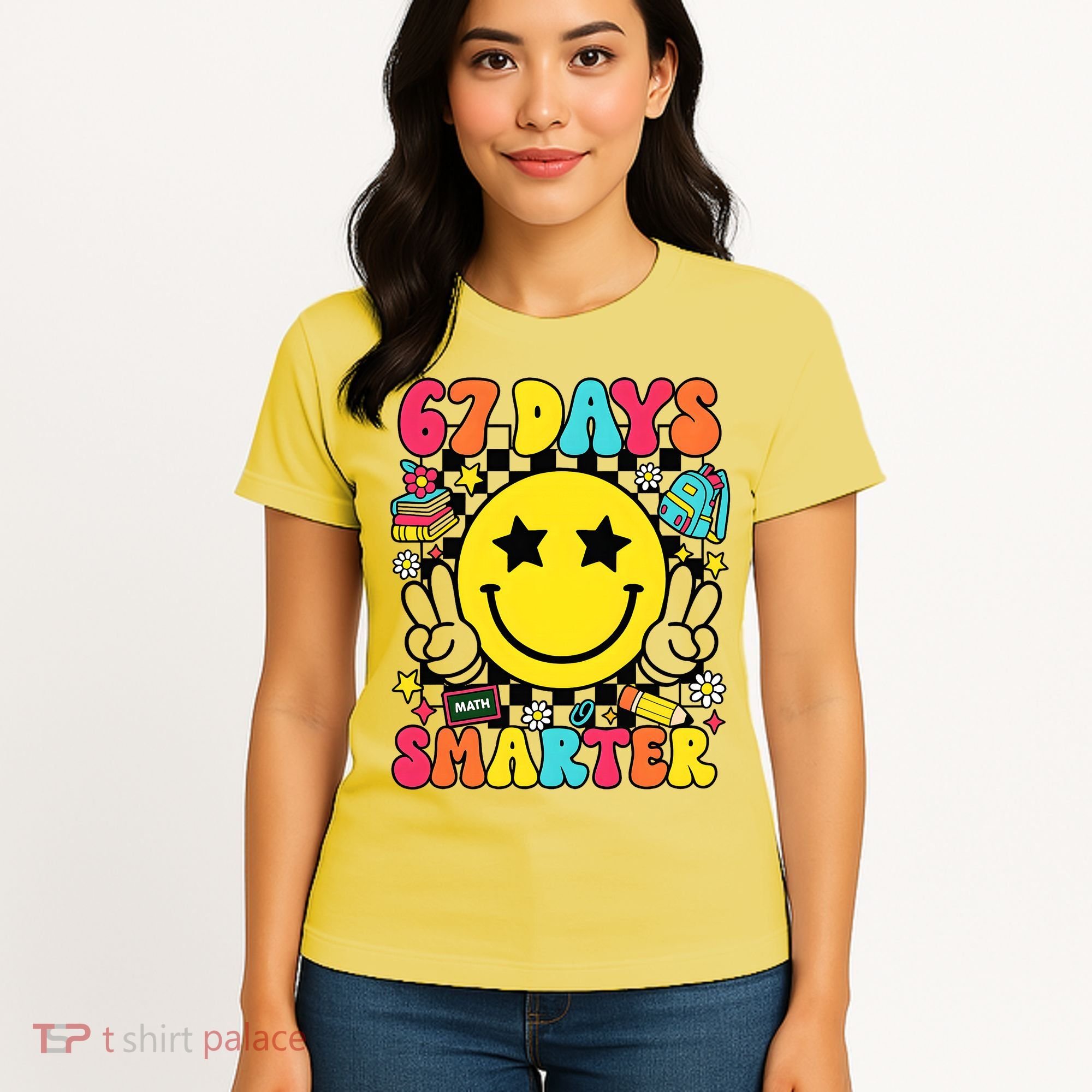 67th Day Of School 67 Days Smarter Students Teacher Women's T-Shirt
