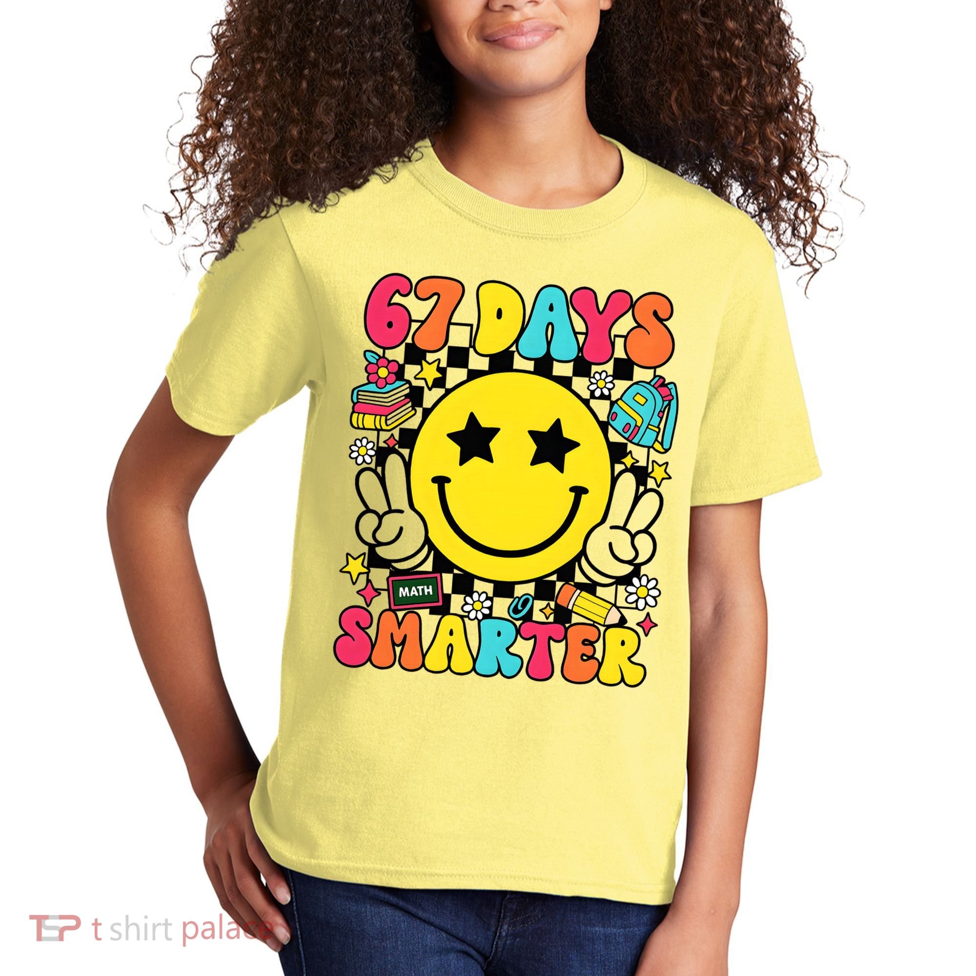 67th Day Of School 67 Days Smarter Students Teacher Kids T-Shirt