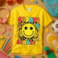 67th Day Of School 67 Days Smarter Students Teacher Kids T-Shirt thumb 3