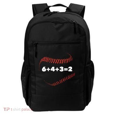 6+4+3=2 Double Play Baseball Player Gift Baseball Saying TShirt Backpack