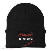6+4+3=2 Double Play Baseball Player Gift Baseball Saying TShirt Beanie thumb 0