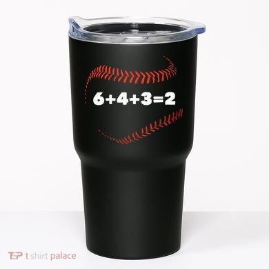 6+4+3=2 Double Play Baseball Player Gift Baseball Saying TShirt Tumbler