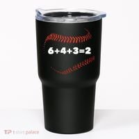 6+4+3=2 Double Play Baseball Player Gift Baseball Saying TShirt Tumbler thumb 0