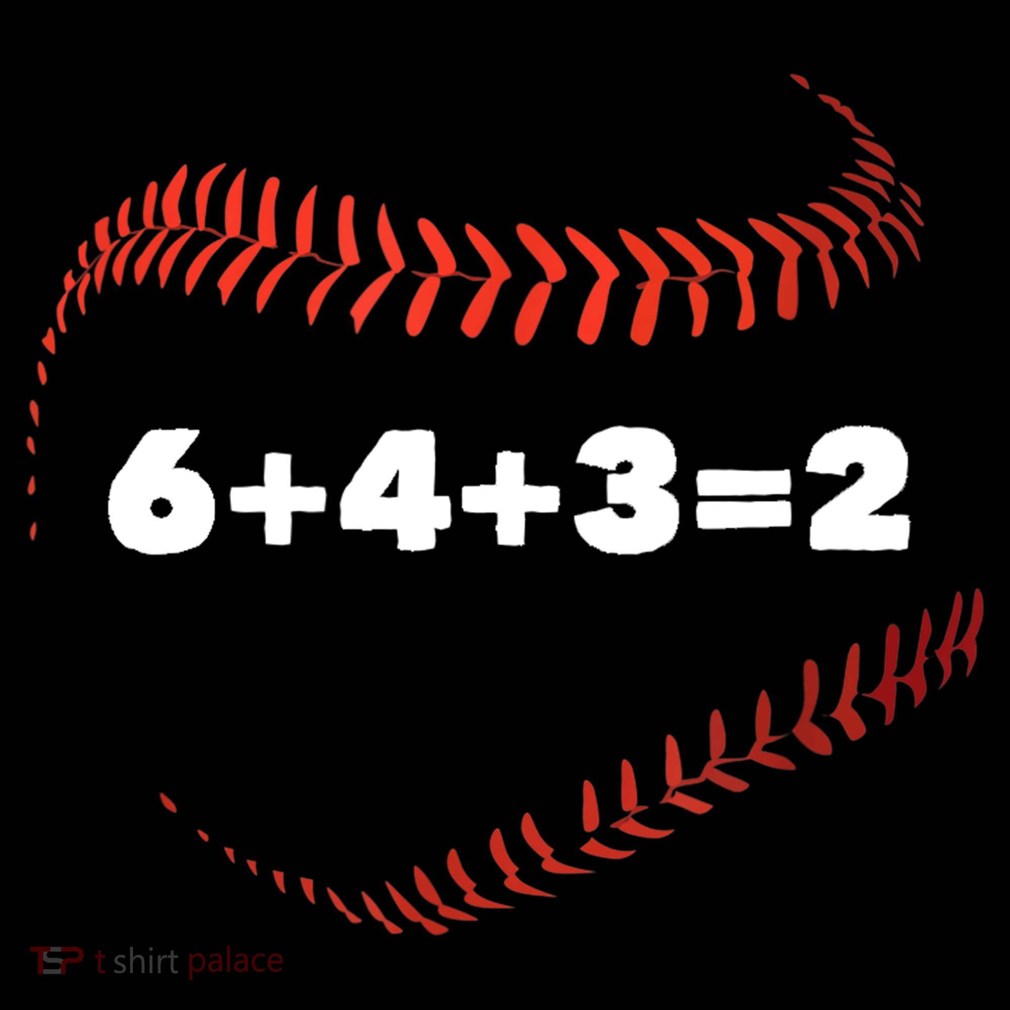 6+4+3=2 Double Play Baseball Player Gift Baseball Saying TShirt Ornament