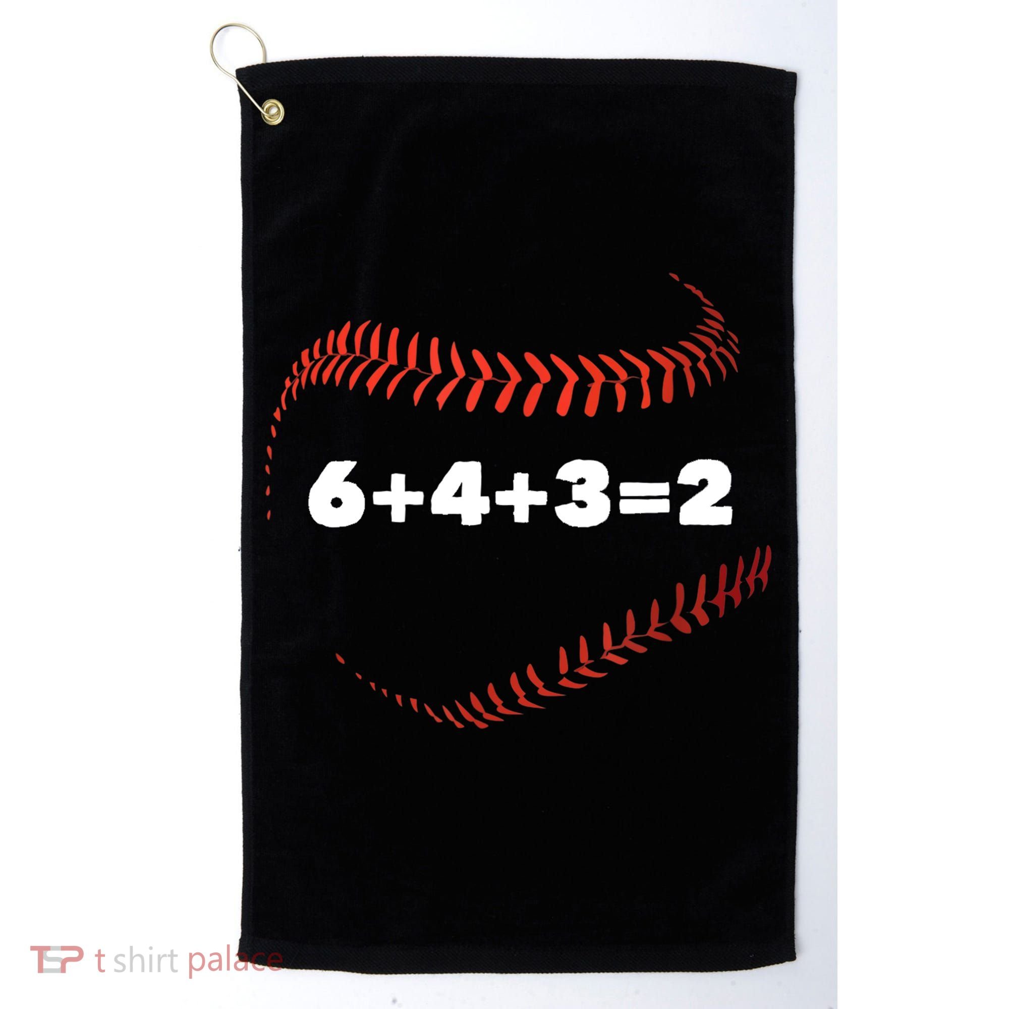 6+4+3=2 Double Play Baseball Player Gift Baseball Saying TShirt Golf Towel