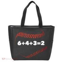 6+4+3=2 Double Play Baseball Player Gift Baseball Saying TShirt Tote Bag thumb 0