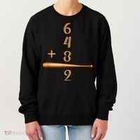 6+4+3=2 Double Play Baseball Player Baseball Saying Women's Sweatshirt thumb 0
