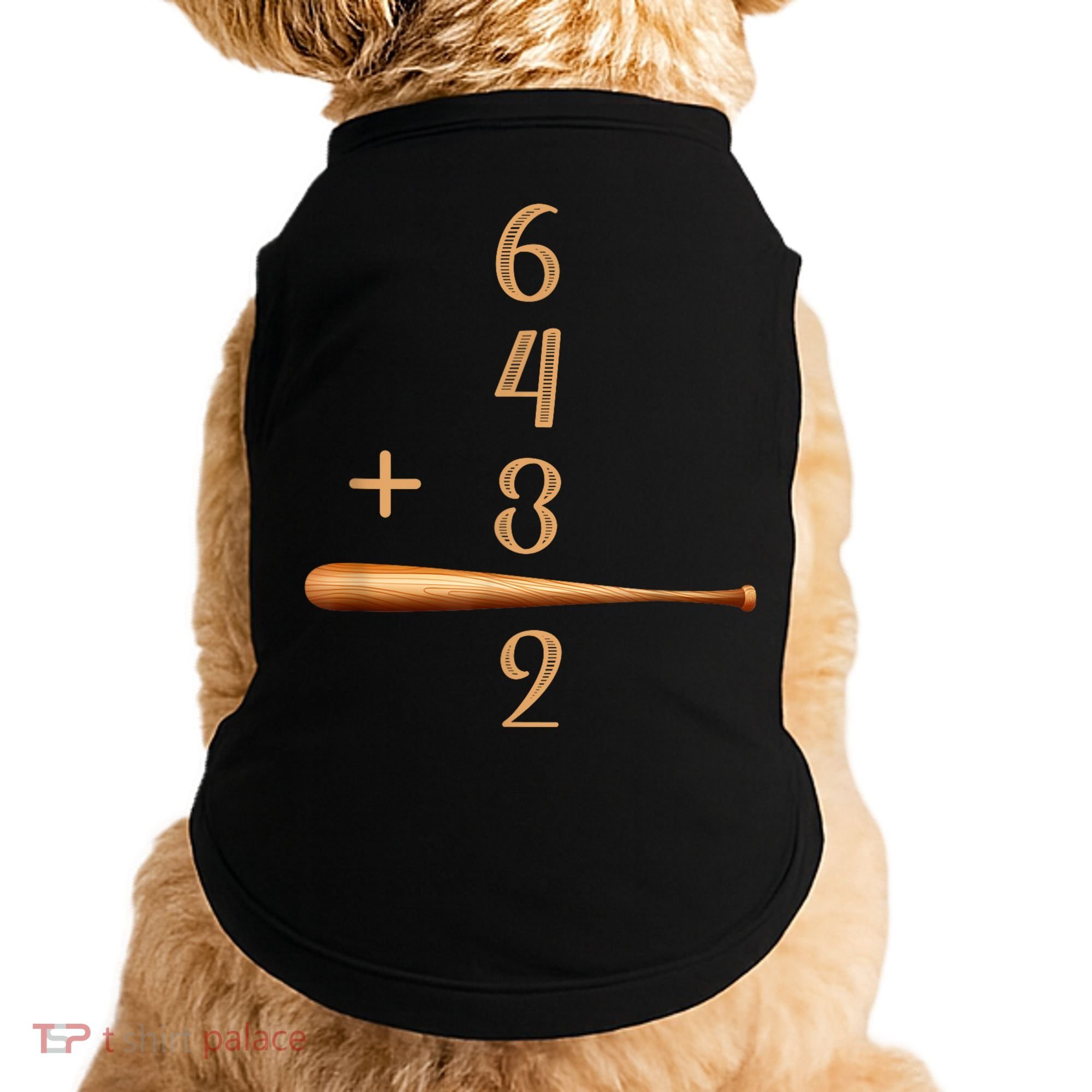 6+4+3=2 Double Play Baseball Player Baseball Saying Doggie Tank