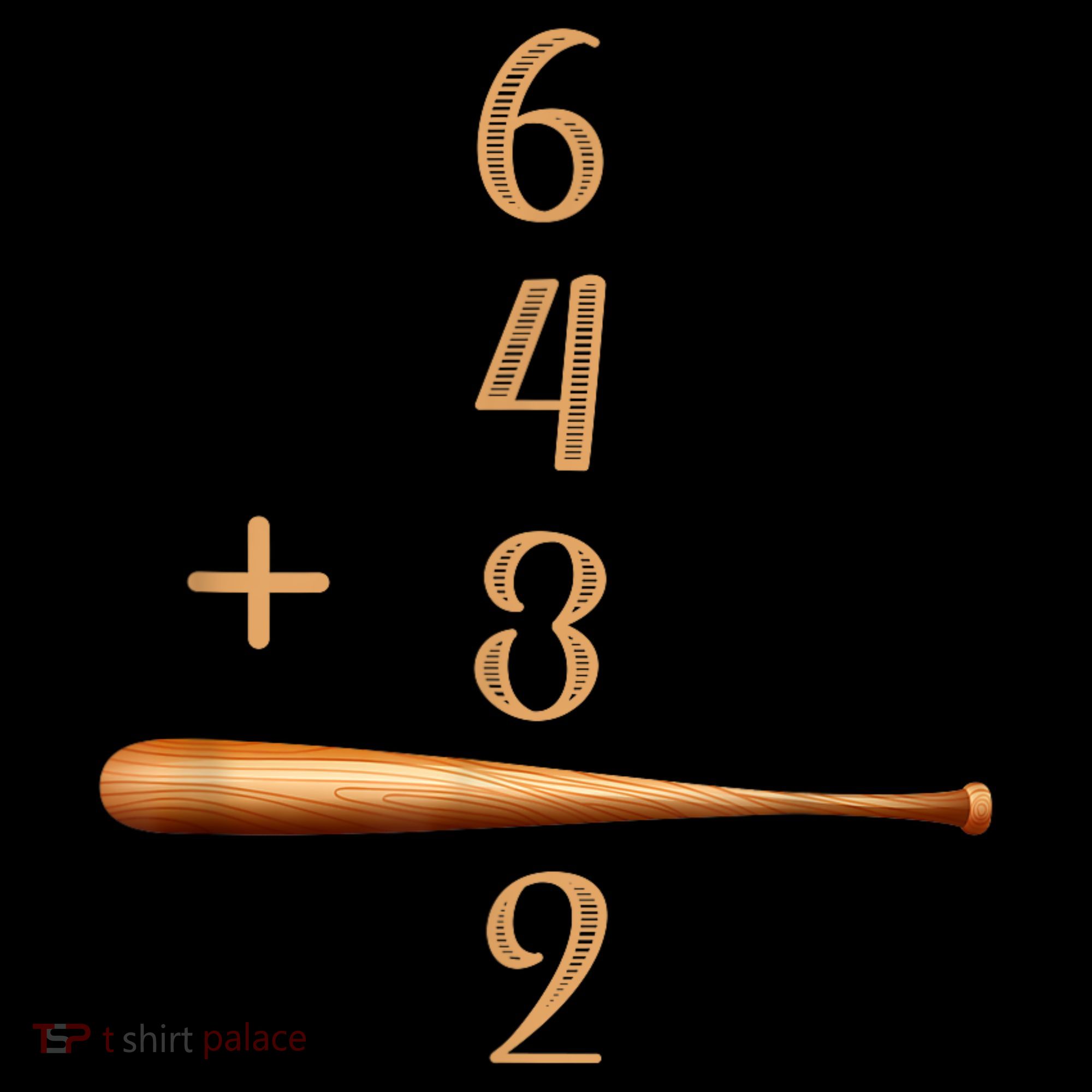 6+4+3=2 Double Play Baseball Player Baseball Saying Doggie Tank