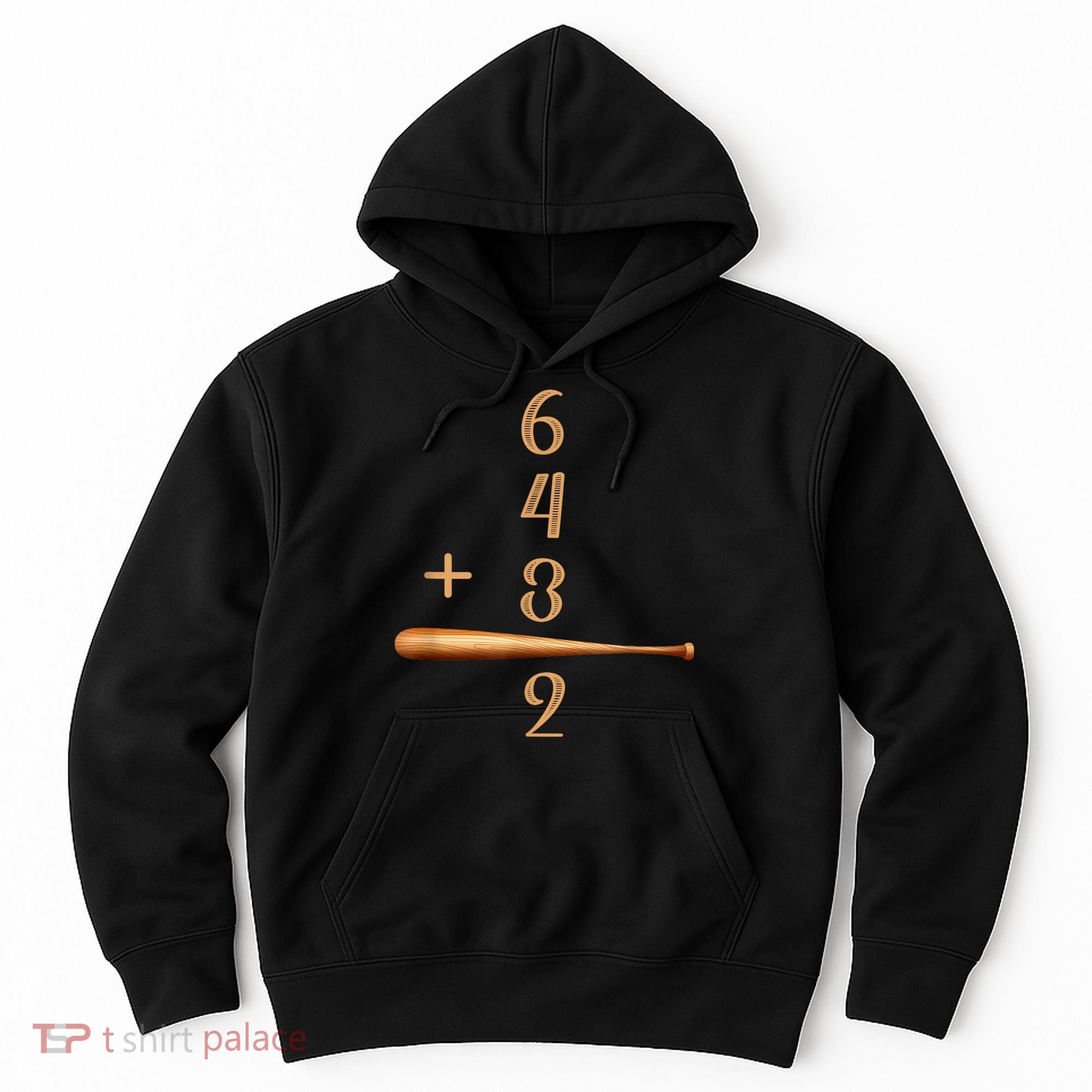 6+4+3=2 Double Play Baseball Player Baseball Saying Hoodie