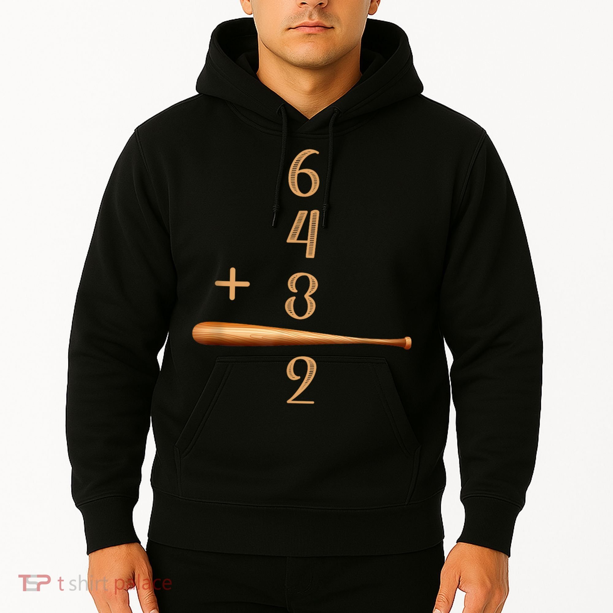 6+4+3=2 Double Play Baseball Player Baseball Saying Hoodie
