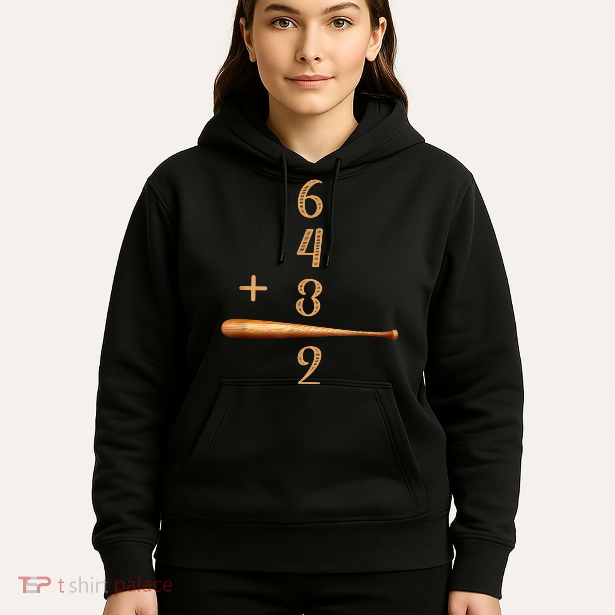 6+4+3=2 Double Play Baseball Player Baseball Saying Hoodie